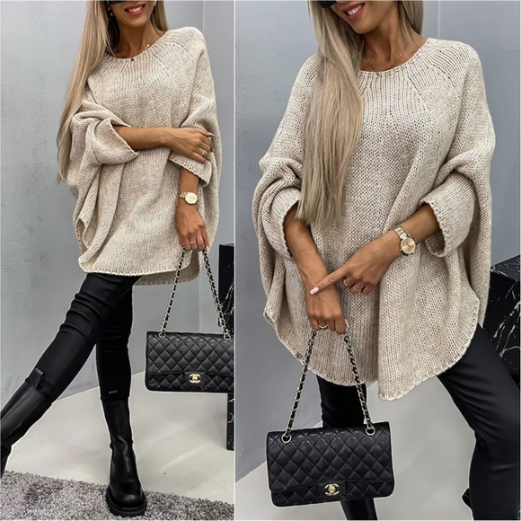 Aspen Batwing Knit Sweater - Khaki - Picture 1 of 6